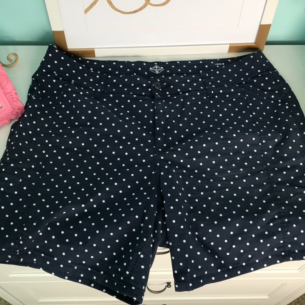 Navy Blue Polka Dot Shorts
